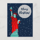 Recherche de noël new york cartes postales Statue de la liberté