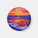 Recherche de bord de la mer magnets Coloré