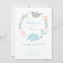 Recherche de under the sea anniversaire invitations Requin