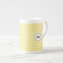 Recherche de pied de poule tasses Monogramme