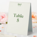 Recherche de nombre de table verte Moderne