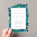 Recherche de turquoise mariage invitations Fleurs