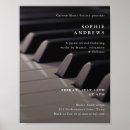 Recherche de piano noir blanc posters Élégant