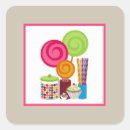 Recherche de cupcake carrés autocollants Chocolat