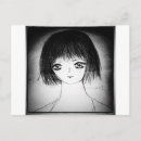 Recherche de fille manga cartes postales Dessin