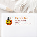 Recherche de halloween étiquettes adresse retour Jack o' lantern