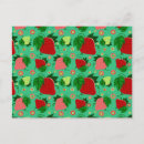 Recherche de motif fraise cartes postales Feuille