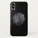 Recherche de macro de fleur iphone coques Noir et blanc