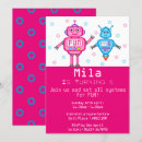 Recherche de robot mignon invitations Coloré