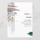 Recherche de rose et bleu turquoise invitations Abstrait