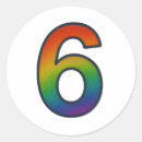 Recherche de numéro 6 autocollants Anniversaire