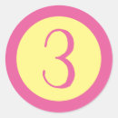 Recherche de numéro 3 autocollants Anniversaire