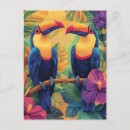 Recherche de peinture de perroquet cartes postales Tropical