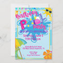 Recherche de bord de la piscine invitations D'anniversaire d'été
