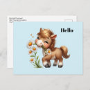 Recherche de poney drôle cartes postales Équin