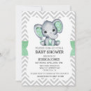 Recherche de chevron vert invitations Bébé