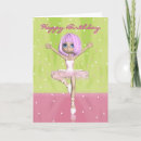 Recherche de ballerina anniversaire cartes Mignonne