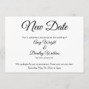 Recherche de changement de date de mariage invitations Reporté