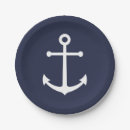 Recherche de bleu marine assiettes en papier Ancre