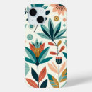 Recherche de motif floral moderne iphone coques Verdure