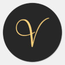 Recherche de lettre v autocollants Monogramme
