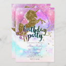 Recherche de licorne anniversaire invitations Princesse