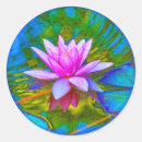 Recherche de lotus rose autocollants Nénuphar