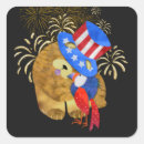 Recherche de oiseaux carrés autocollants Patriotique