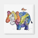 Recherche de éléphants colorés magnets Animal