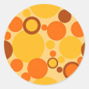 Recherche de cercle brun autocollants Orange