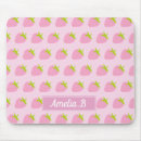 Recherche de motif fraise tapis souris Rose