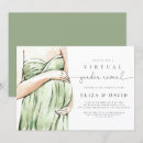 Recherche de modern gender reveal invitations Future maman