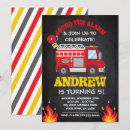 Recherche de firetruck invitations Partie