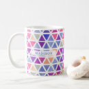 Recherche de triangle multicolore tasses Pastel