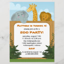 Recherche de girafe 16x22 invitations Zoo