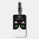 Recherche de chat noir bagages étiquettes Moderne
