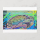 Recherche de petite tortue cartes postales Bleu