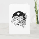 Recherche de koi japonais vœux cartes Poisson rouge