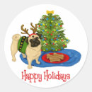 Recherche de carlin de noël autocollants Animal