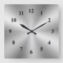 Recherche de argent métallique horloges Moderne