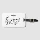 Recherche de note de musique bagages étiquettes Pour elle