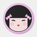 Recherche de poupée de kokeshi magnets Poupées