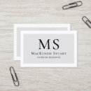 Recherche de initial standard cartes visite Moderne