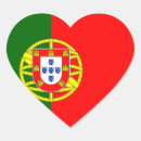 Recherche de coeur portugais autocollants Drapeau