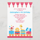 Recherche de circus anniversaire invitations Lion