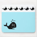 Recherche de baleine bleue tapis souris Monogramme