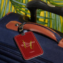 Recherche de rouge foncé bagages étiquettes Nom