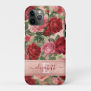 Recherche de fleurs romantiques iphone coques Nom monogramme