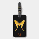 Recherche de papillon jaune bagages étiquettes Vintage