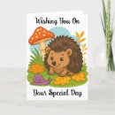 Recherche de hérisson anniversaire cartes Adorable